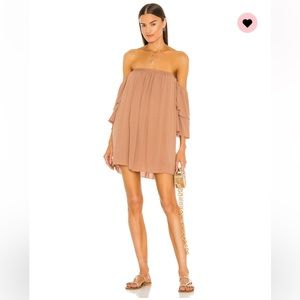 NWT - Camila Coelho Dulce Mini Dress in Taupe